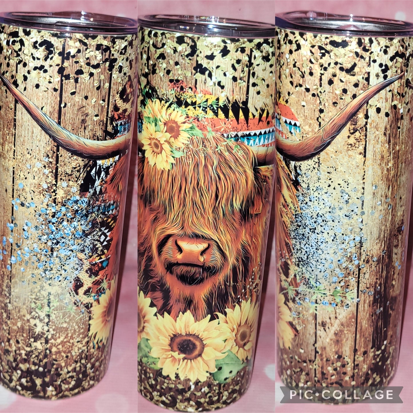 C230 Serape Highland Cow 20oz Tumbler
