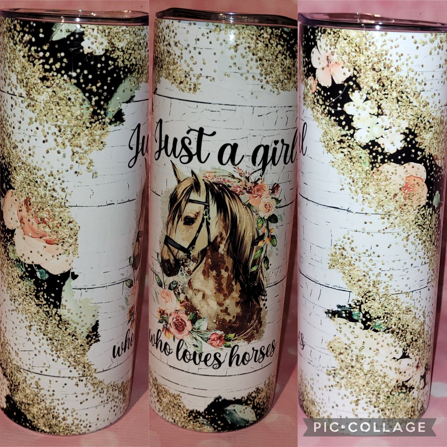 C118 Girl Who Loves Horses 20oz Tumbler