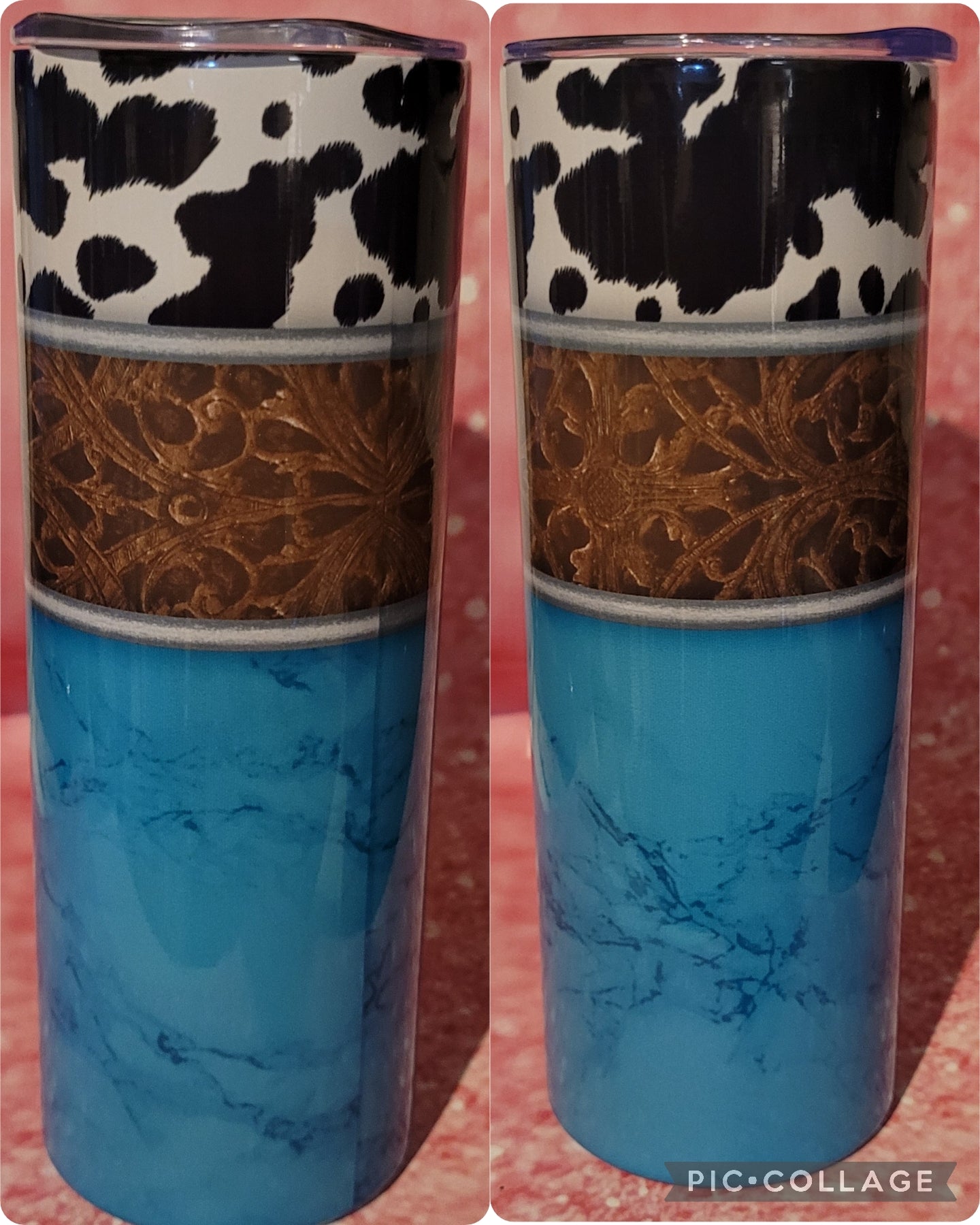 C74 Cow Spot Western 20oz Tumbler