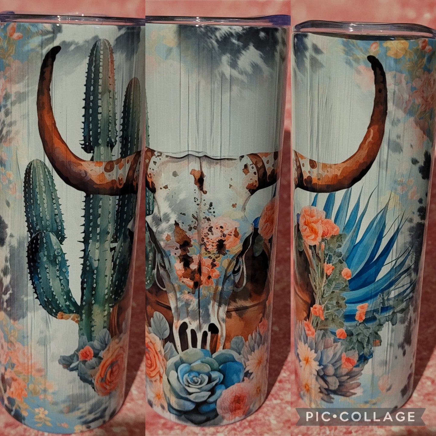 C266 Western Bullskull 20oz Tumbler