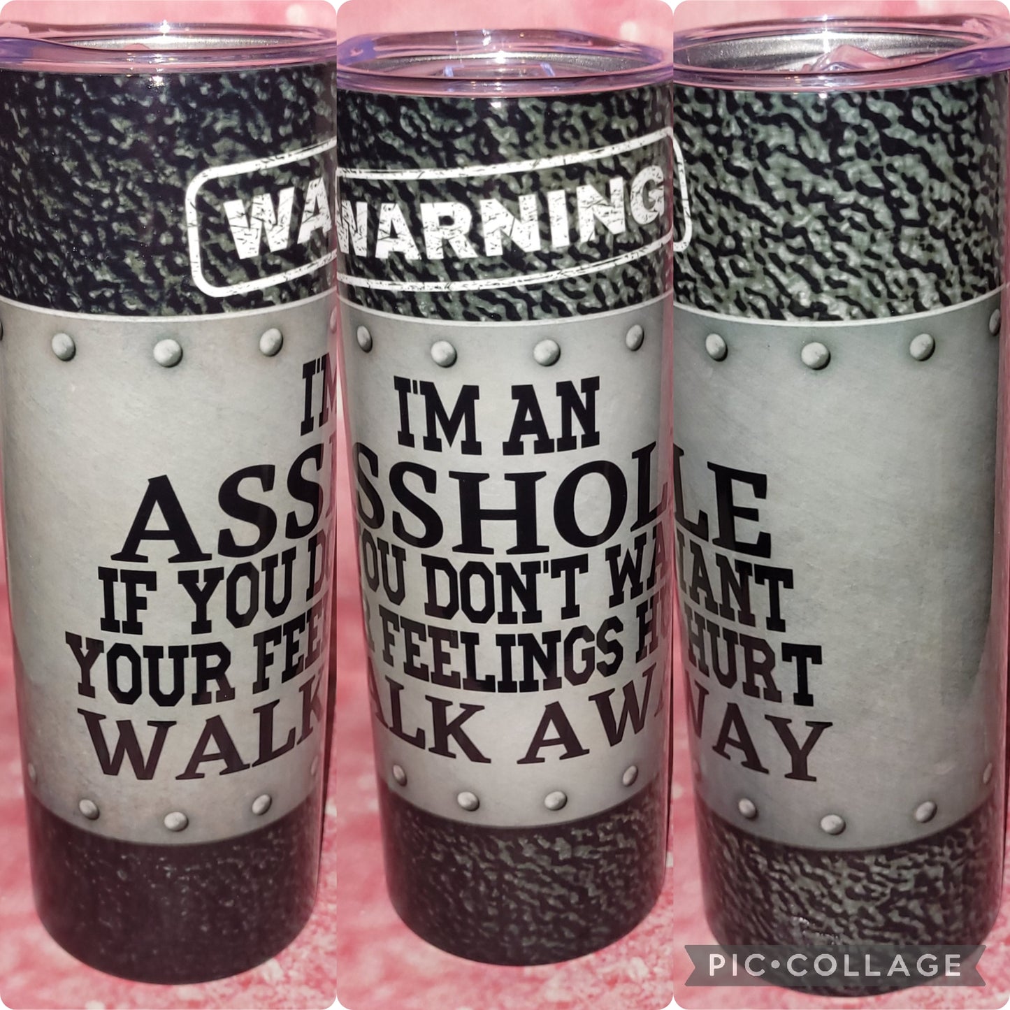 S176 Warning I'm An Asshole 20oz Tumbler