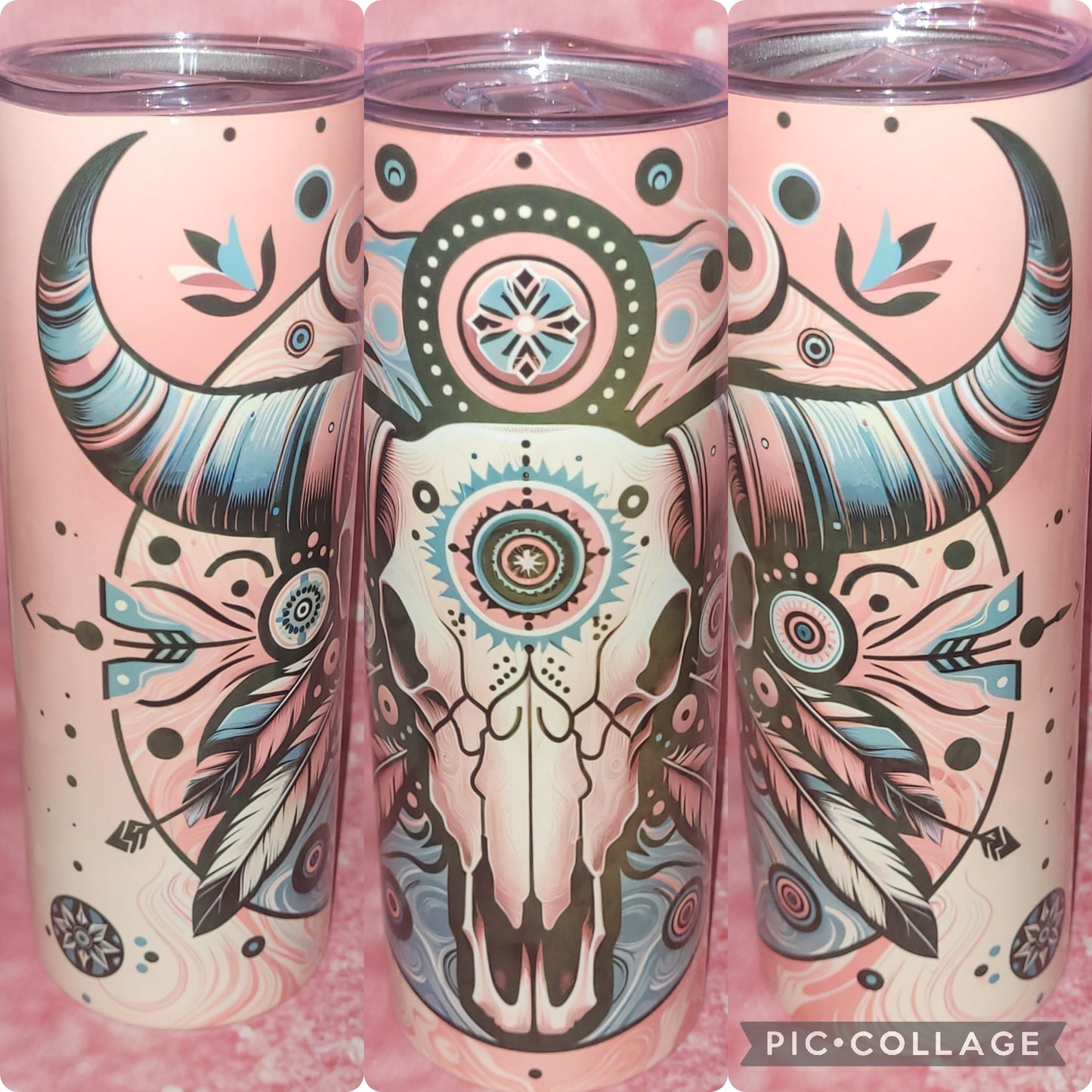 C223 Pink Bullskull 20oz Tumbler