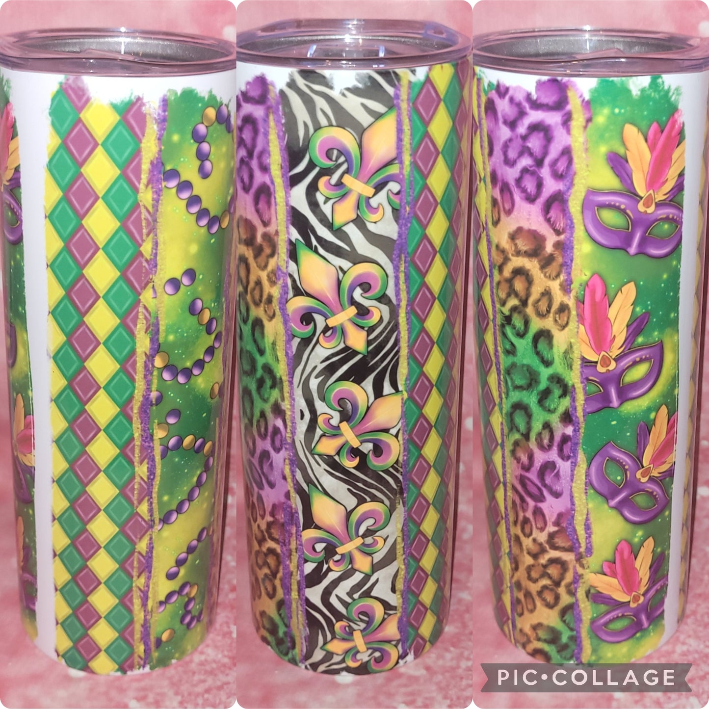 E36 Mardi Gras 20oz Tumbler