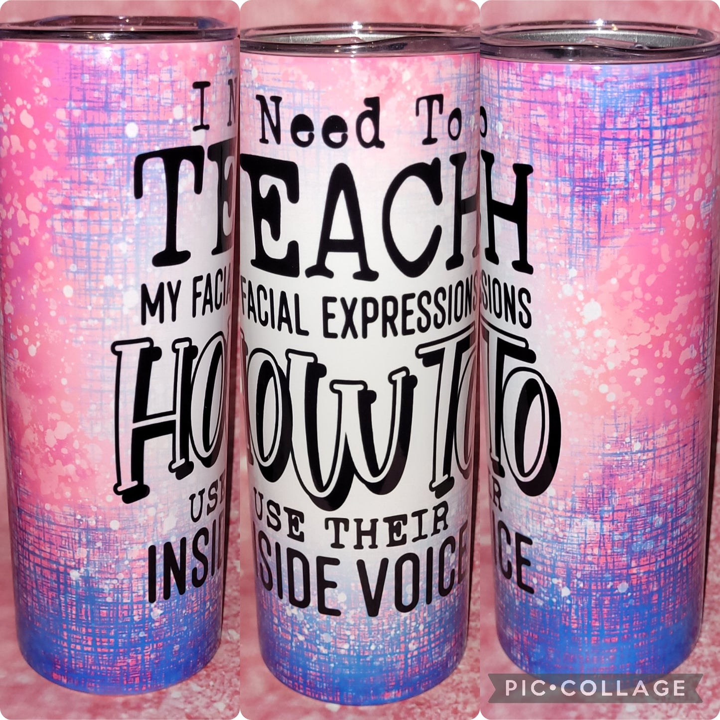 S102 Facial Expressions Inside Voice 20oz Tumbler