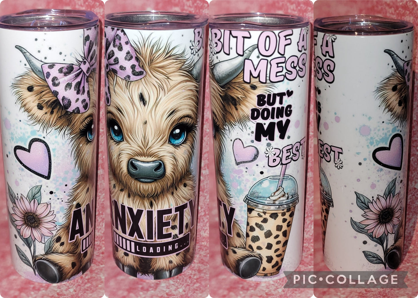 Bit Of A Mess Highland Cow 20oz Tumbler