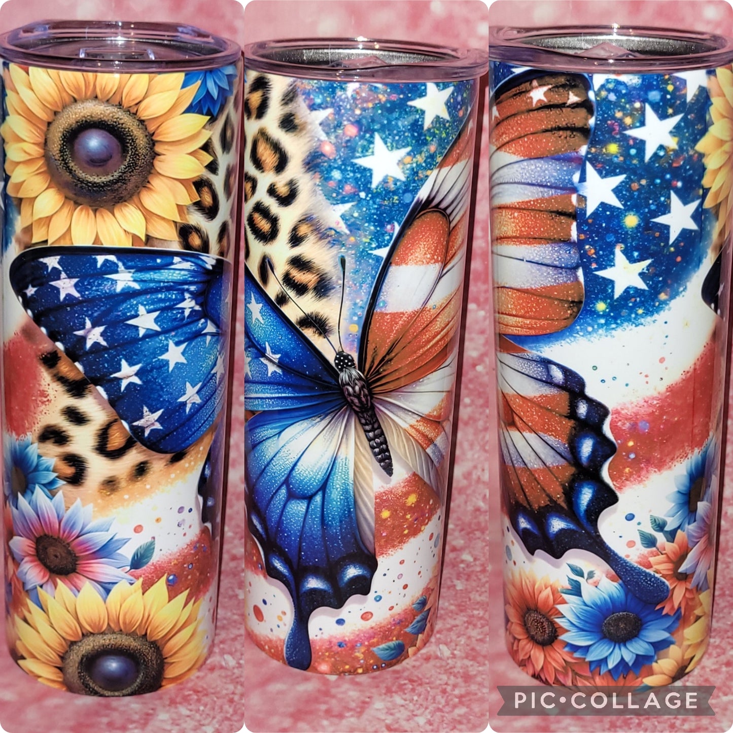 Patriotic Butterfly 20oz Tumbler