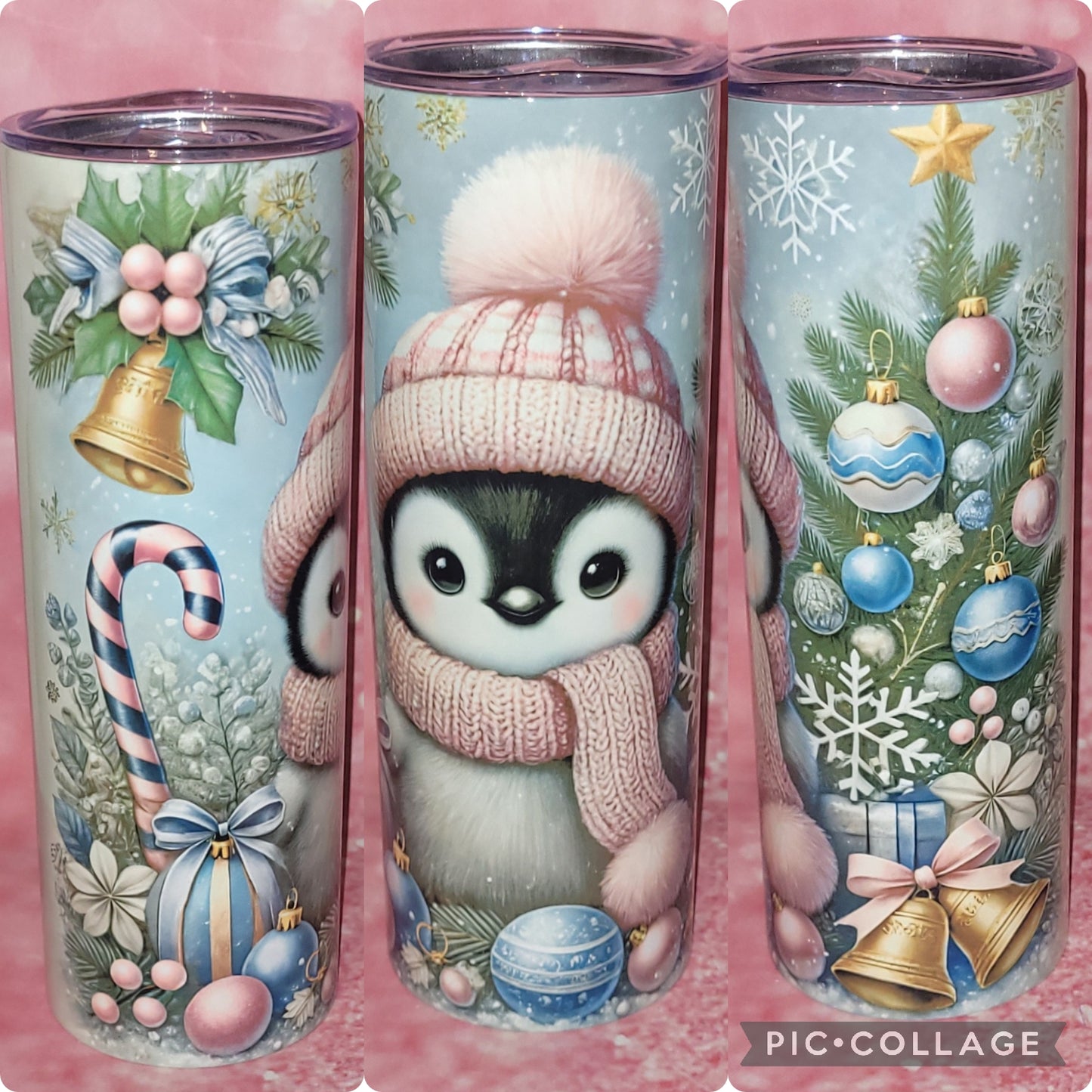 Winter Christmas Penguin 20oz Tumbler