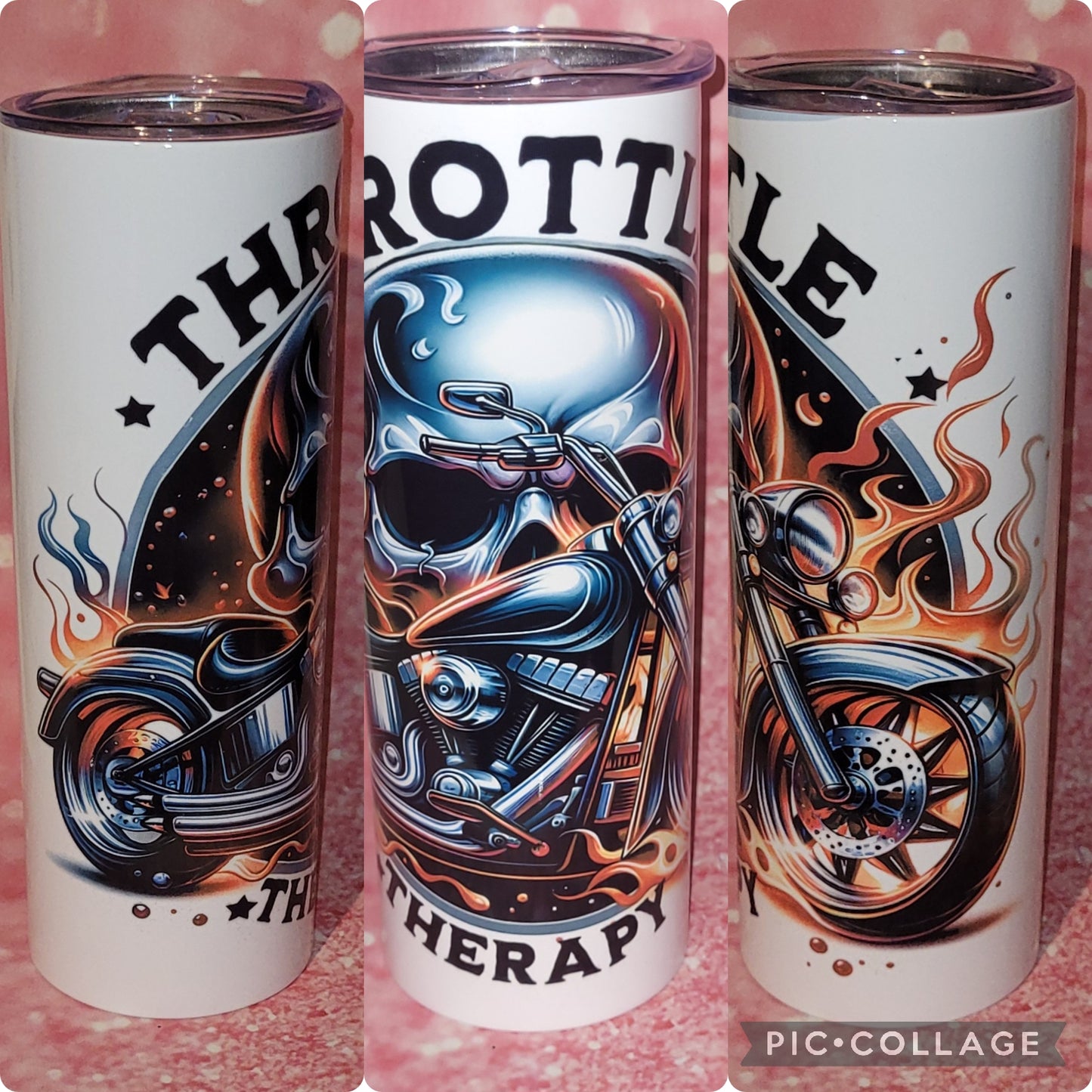 Throttle Therapy Motorcycle Tumbler