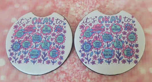 Affirmation Car Coaster Set