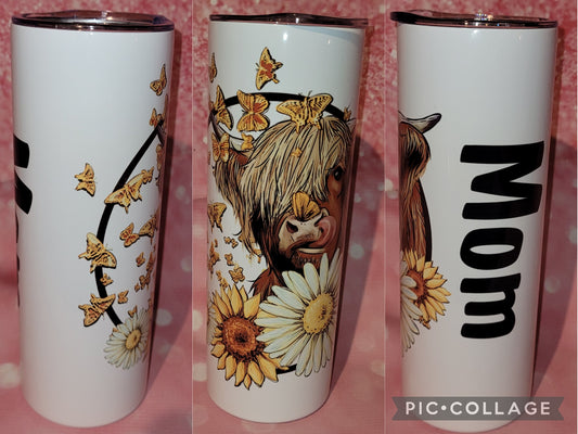 C196 Mom Highland Cow 20oz Tumbler