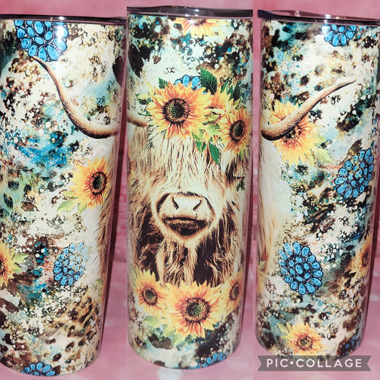 C67 Country Highland Cow 20oz Tumbler