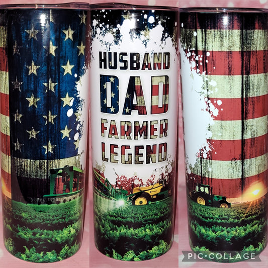 C165 Husband Dad Farmer 20oz Tumbler