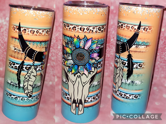 C246 Stripe Bullskull 20oz Tumbler