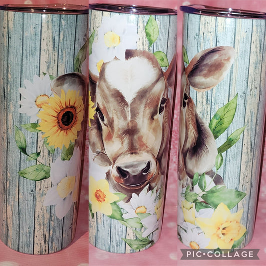 C94 Floral Cow 20oz Tumbler