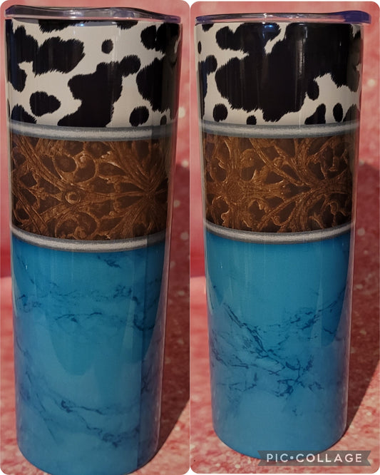 C74 Cow Spot Western 20oz Tumbler