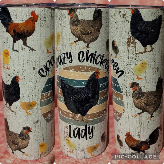 C78 Crazy Chicken Lady 20oz Tumbler