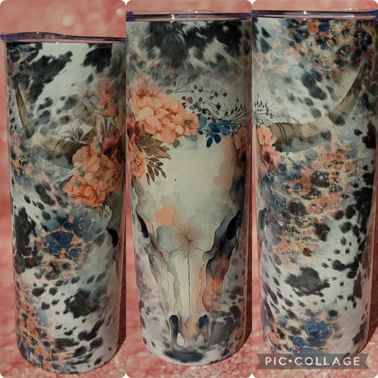 C92 Floral Bullskull 20oz Tumbler