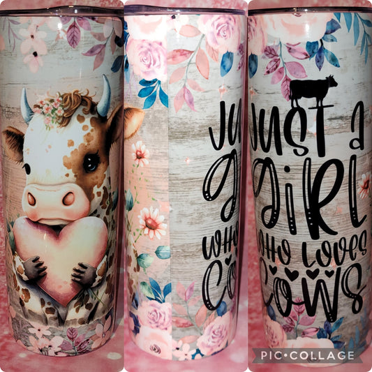 C176 Just A Girl Who Loves Cows Tumbler