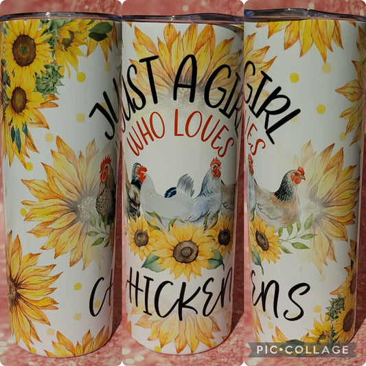 C171 Just A Girl Who Loves Chickens 20oz Tumbler