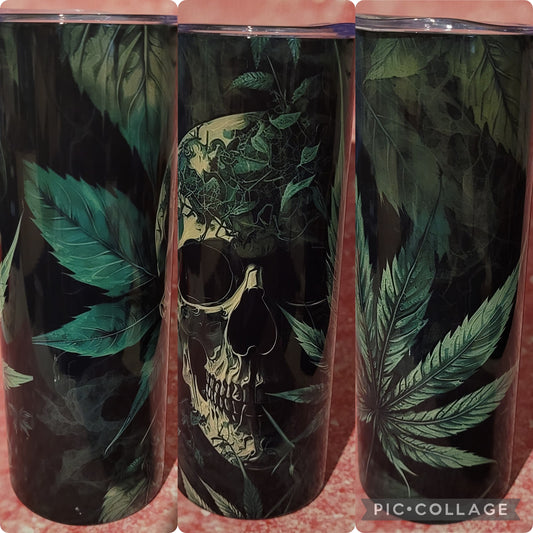 L7 Cannabis Skull Tumbler