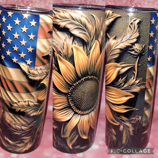 P16 Western Sunflower 20oz Tumbler