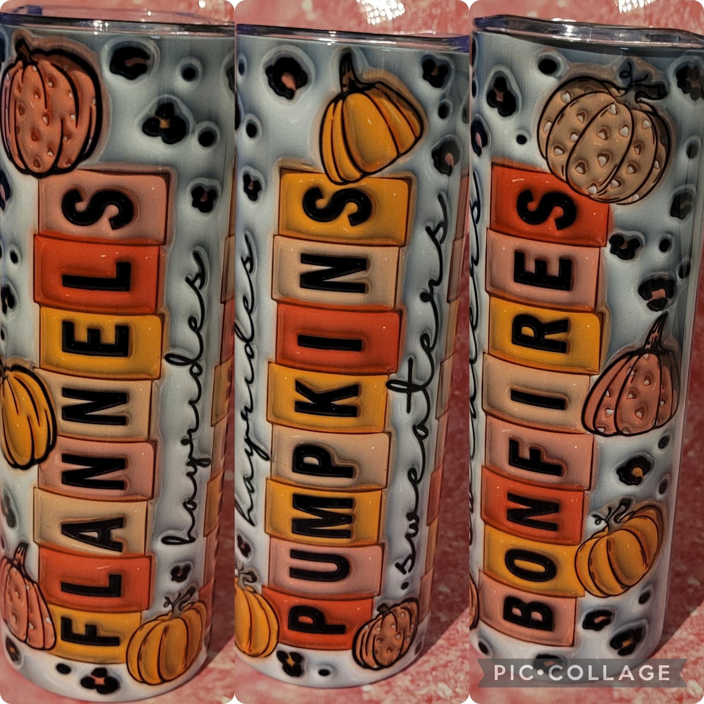 T3 Flannels Pumpkins Bonfires 20oz Tumbler