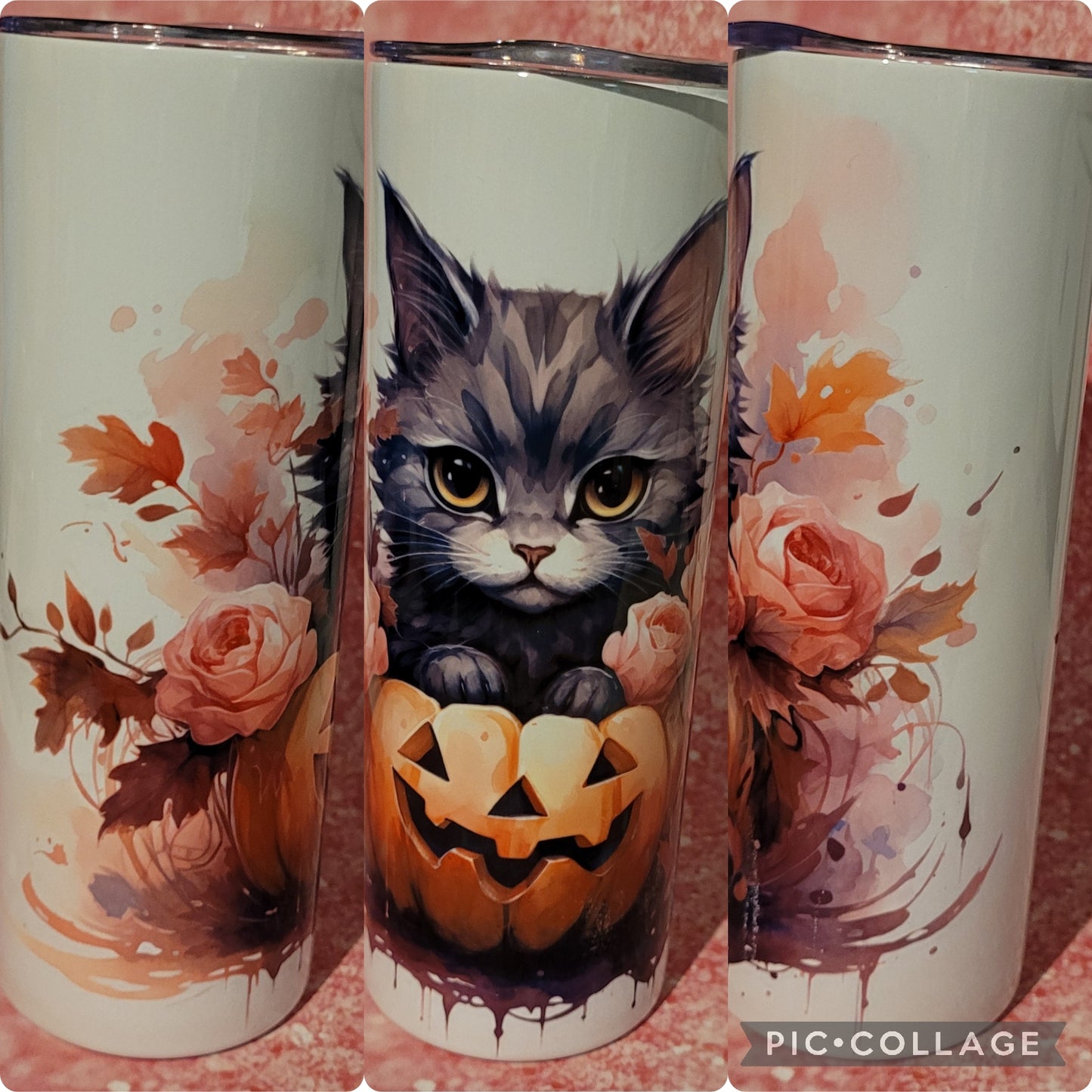 A23 Halloween Pumpkin Cat 20oz Tumbler