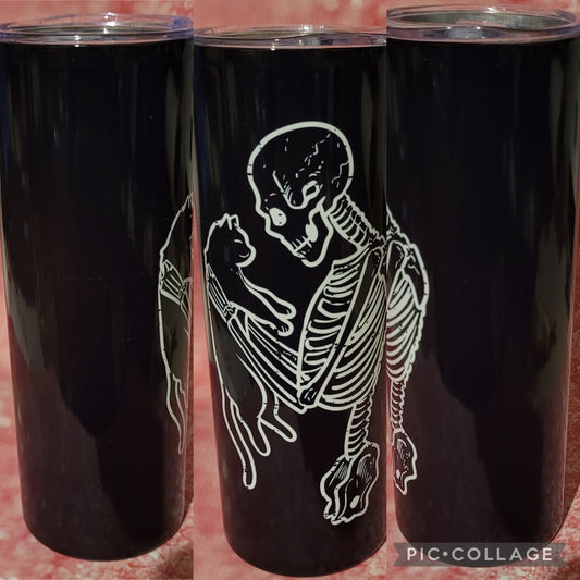 L33 Skeleton Cat 20oz Tumbler