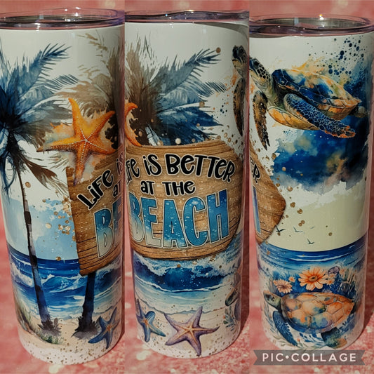 B25 Life Is Better At The Beach 20oz Tumbler