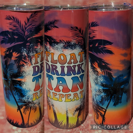 B21 Float Drink Tan Repeat 20oz Tumbler