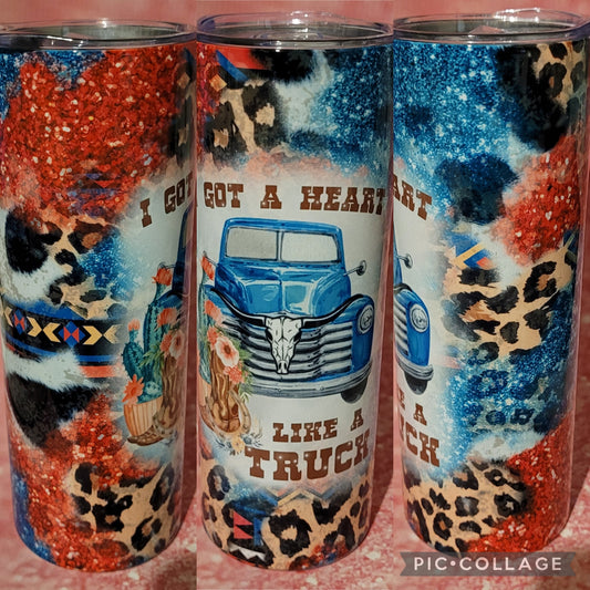 C167 I Got A Heart Like A Truck 20oz Tumbler