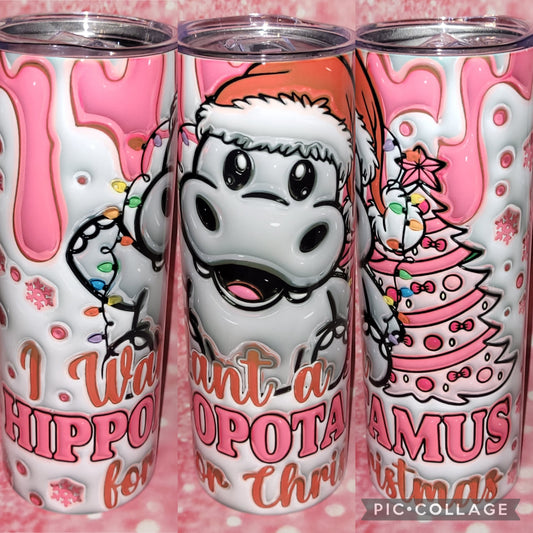 H7 I Want A Hippopotamus For Christmas 20oz Tumbler