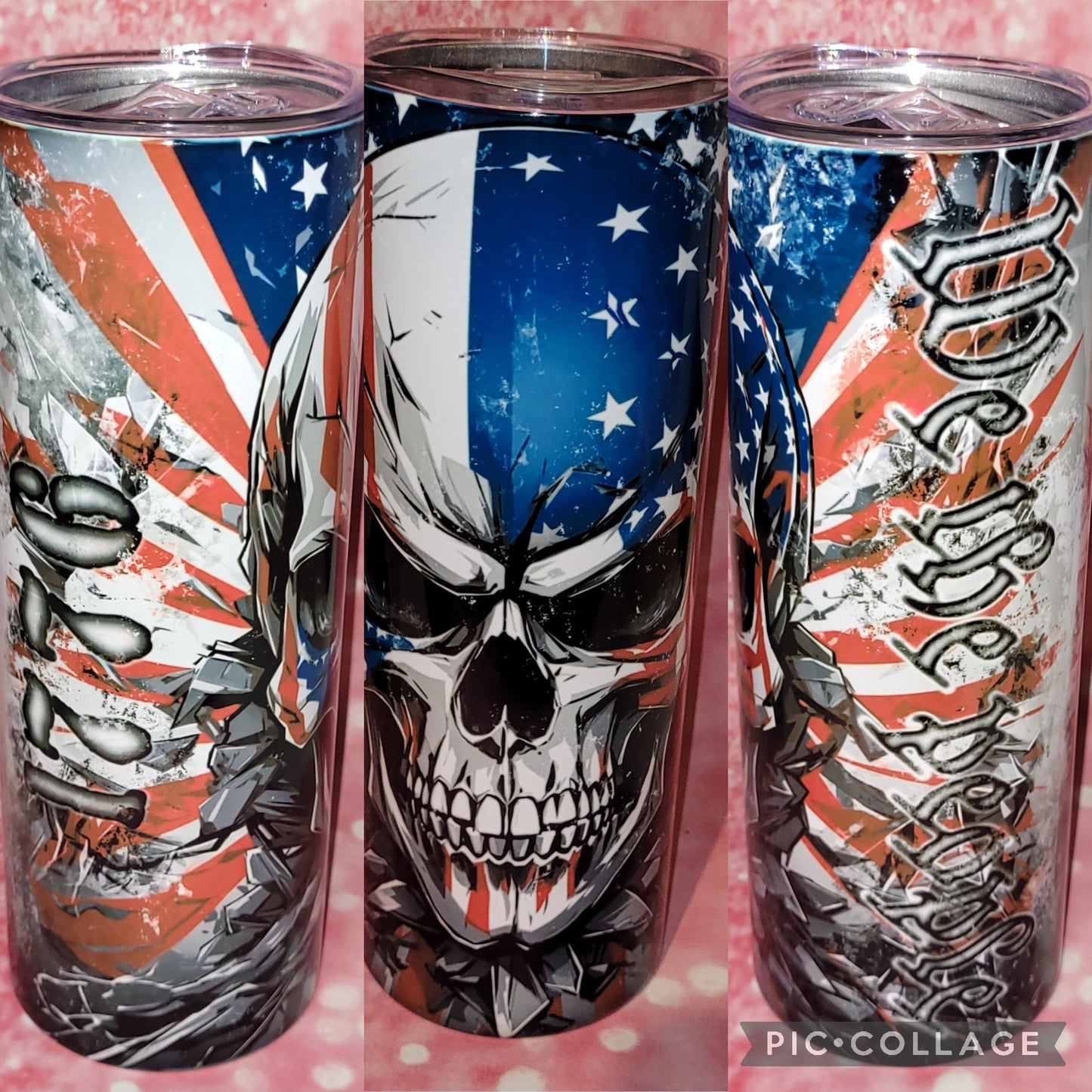 P11 Patriotic Skull 20oz Tumbler