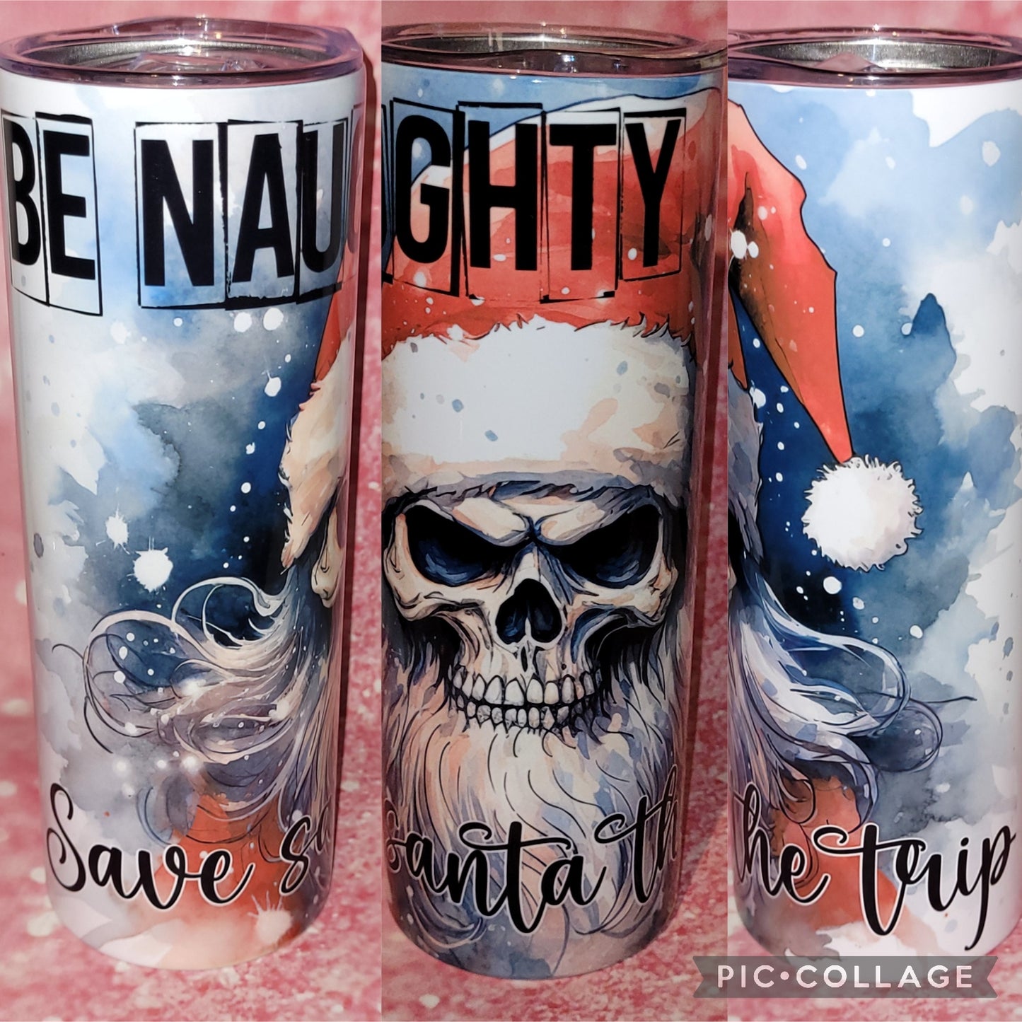 H1 Be Naughty Save Santa The Trip 20oz Tumbler