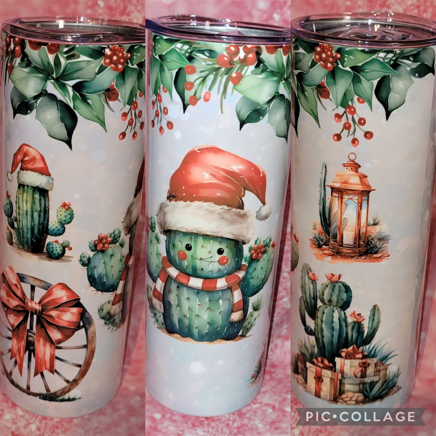 D7 Christmas Cactus 20oz Tumbler