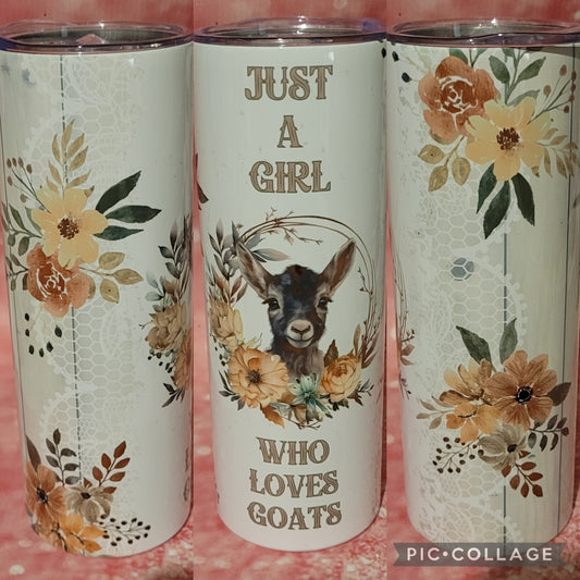 C177 Just A Girl Who Loves Goats 20oz Tumbler