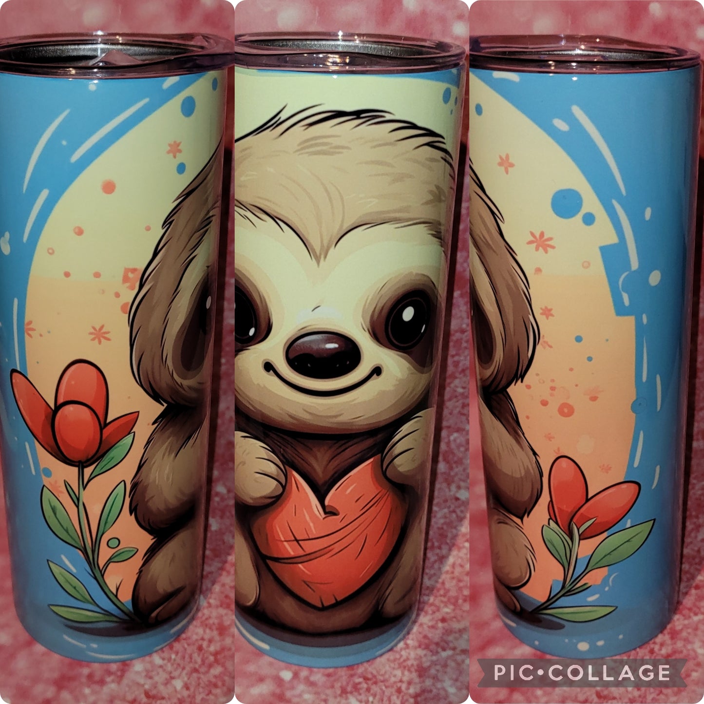 A25 Heart Sloth 20oz Tumbler