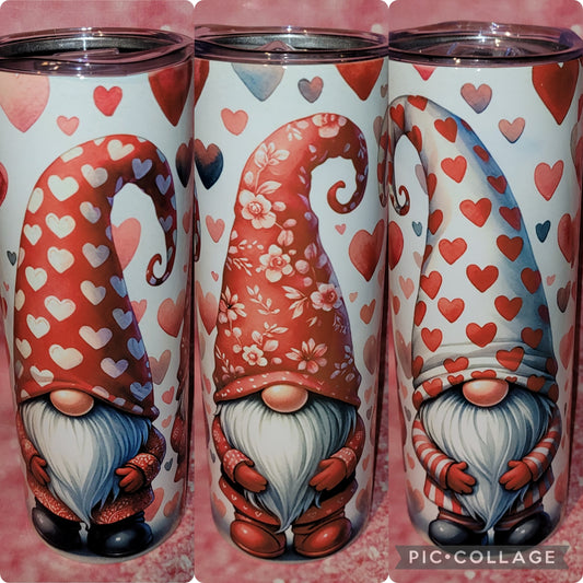 E48 Valentines Gnomes 20oz Tumbler