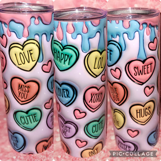 E3 Conversation Heart 20oz Tumbler