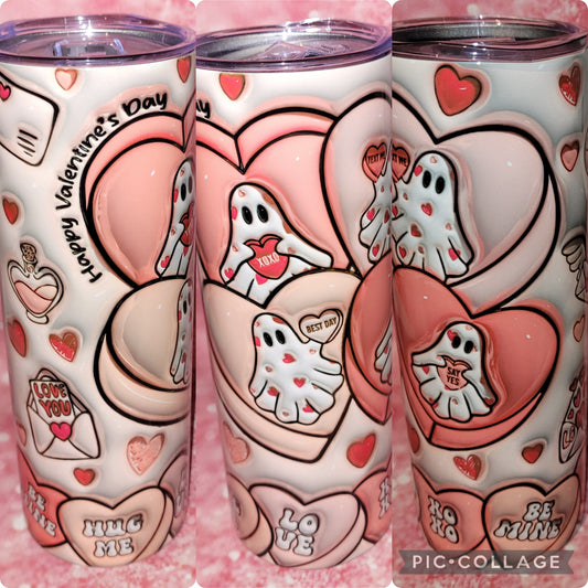 E15 Happy Valentines Day Ghost 20oz Tumbler