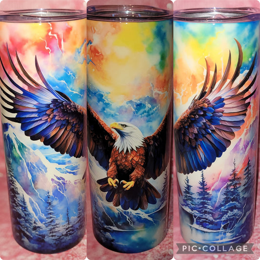 A32 Rainbow Sky Eagle 20oz Tumbler