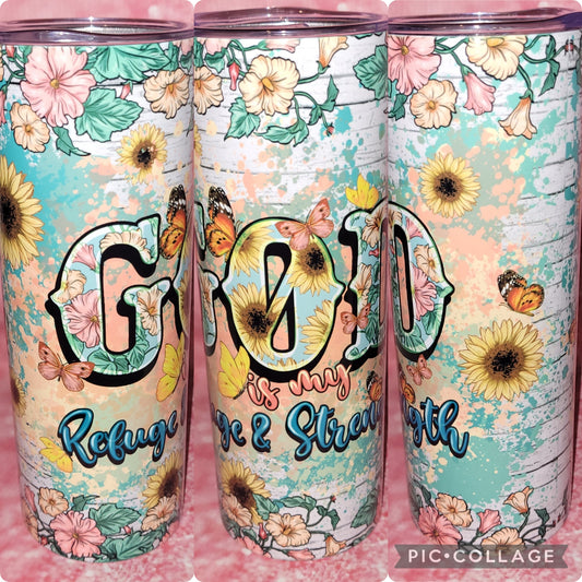 R37 God Is My Refuge And Strength 20oz Tumbler