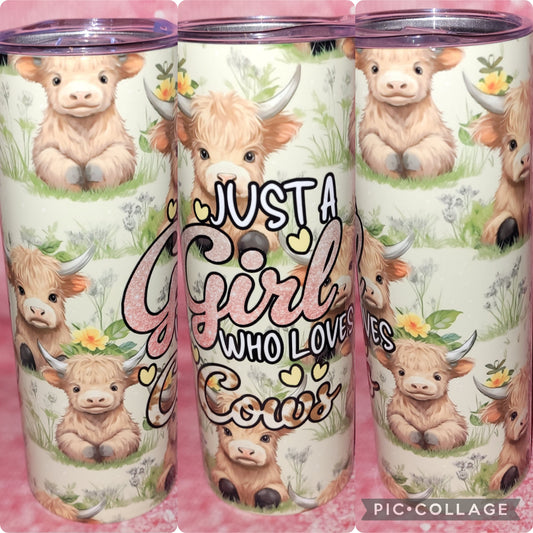 C174 Just A Girl Who Loves Cows 20oz Tumbler