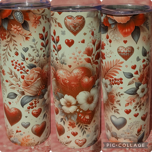 E16 Heart 20 oz Tumbler