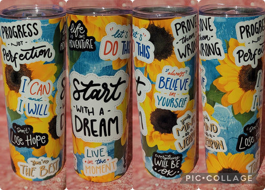 R85 Start With A Dream Affirmation 20oz Tumbler