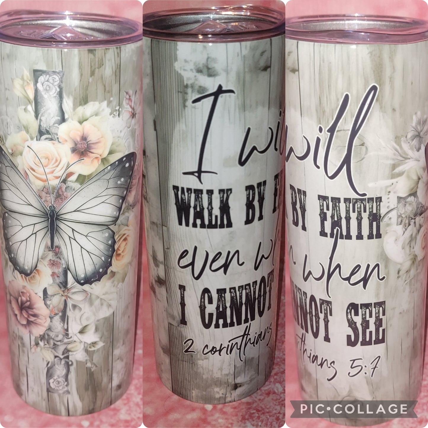 R50 I Will Walk By Faith 20oz Tumbler