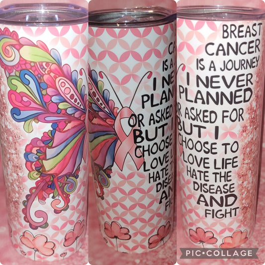 R21 Breast Cancer Is A Journey I Never Planned 20oz Tumbler