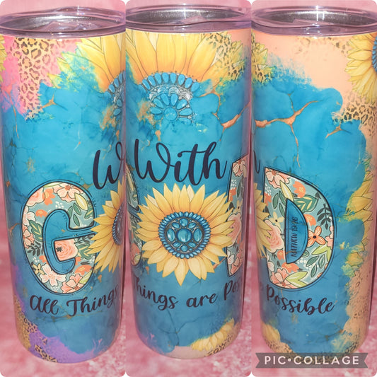 R96 With God All Things Are Possible 20oz Tumbler