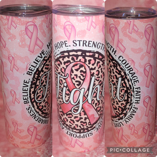 R32 Fight Pink Ribbon 20oz Tumbler