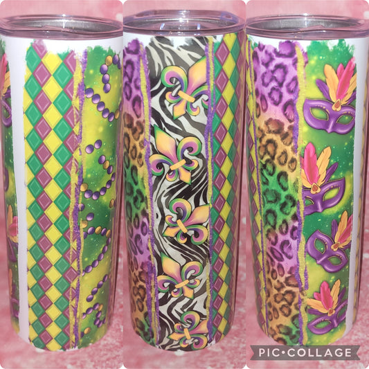 E36 Mardi Gras 20oz Tumbler